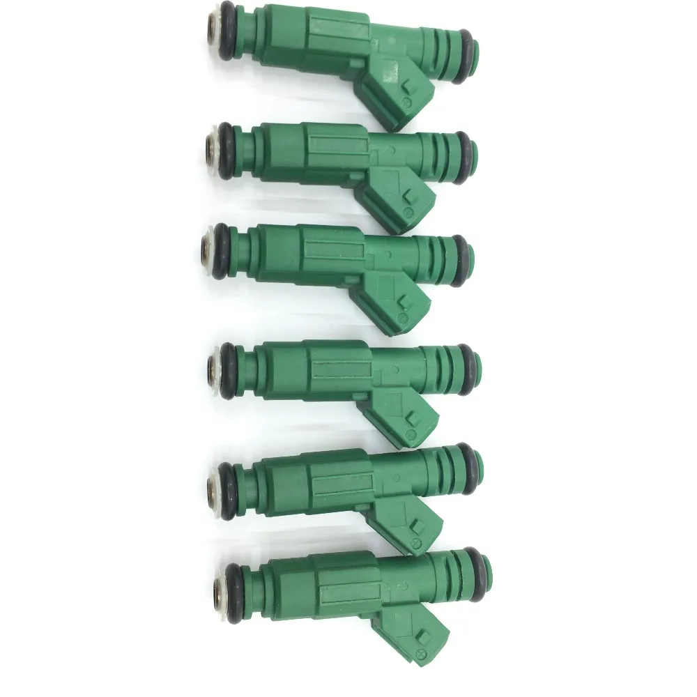 6 Stuks Hoge Debiet Green Top Hoge Impedantie Injectoren 42lb EV1 Tbi LT1 440cc 0280 155 Voor Bosch gratis Schip Set Van 6