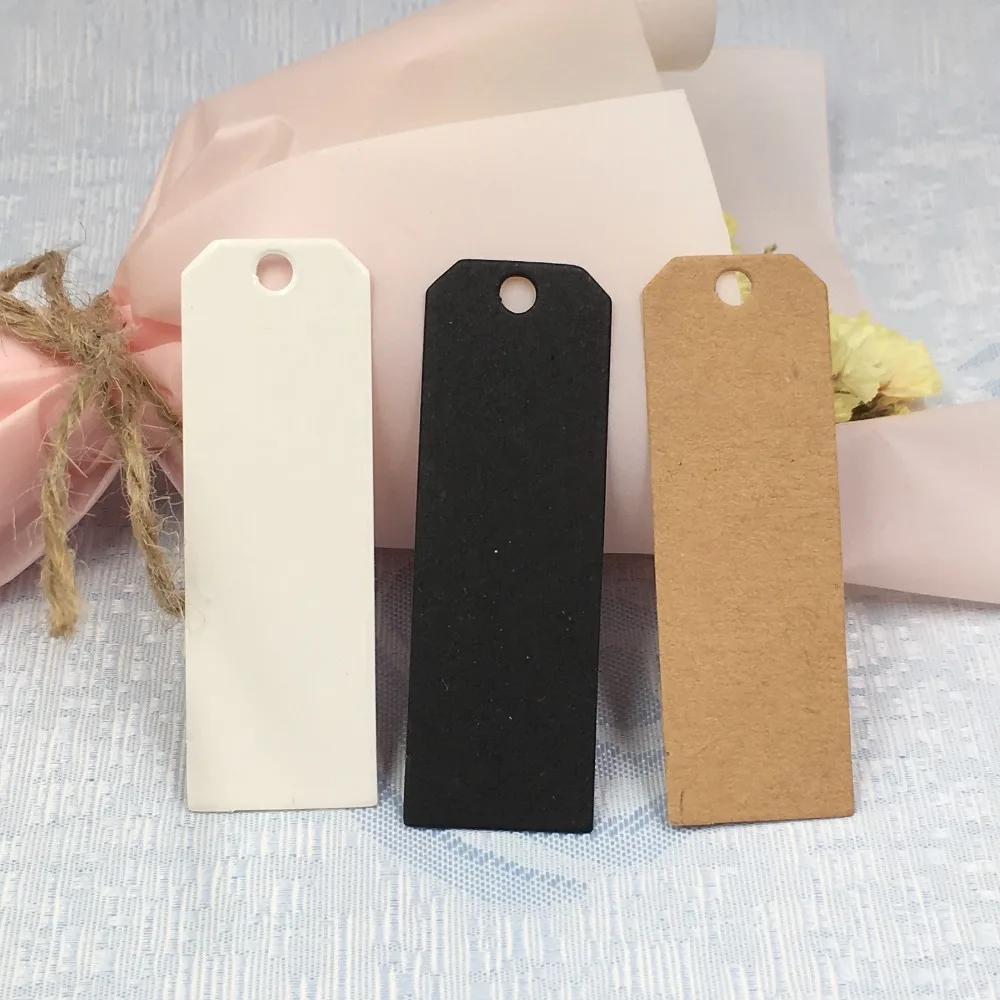 Wholesale 100Pcs Kraft Paper Cardboard Hang Tags Favor Punch Labels Geometric Shape Price Gift Cards For DIY Home Party Wedding