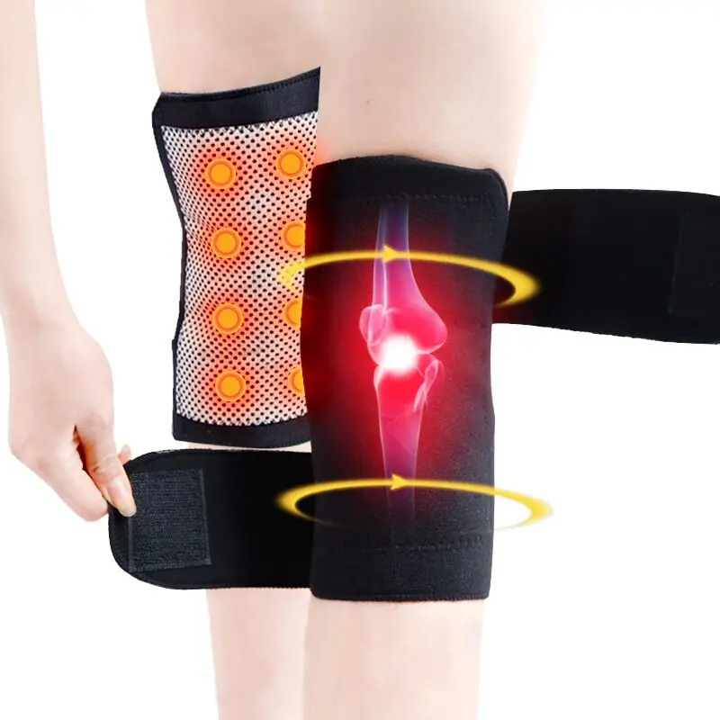 Tourmaline self heating kneepad thermal Magnetic Therapytourmaline knee  support heating Belt knee Massager For Foot Care