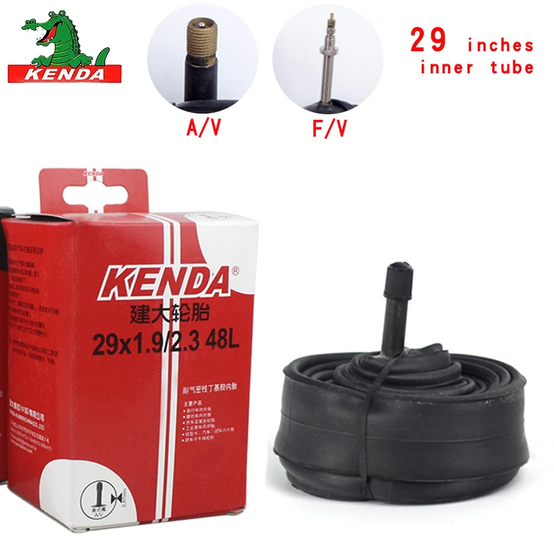 Kenda-Bicycle Inner Tube, American Valve, French Valve, Cycling Accessories, Mountain Bike Tires, Butyl Rubber, 29 