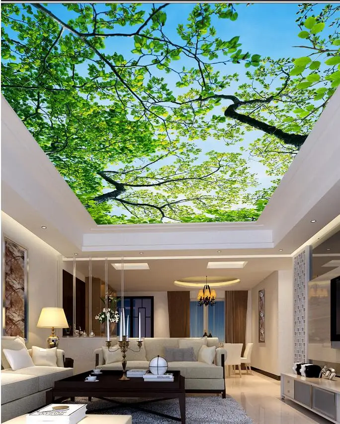 

3d mural wallpaper Blue sky living room bedroom ceiling 3d room wallpaper landscape ceilings