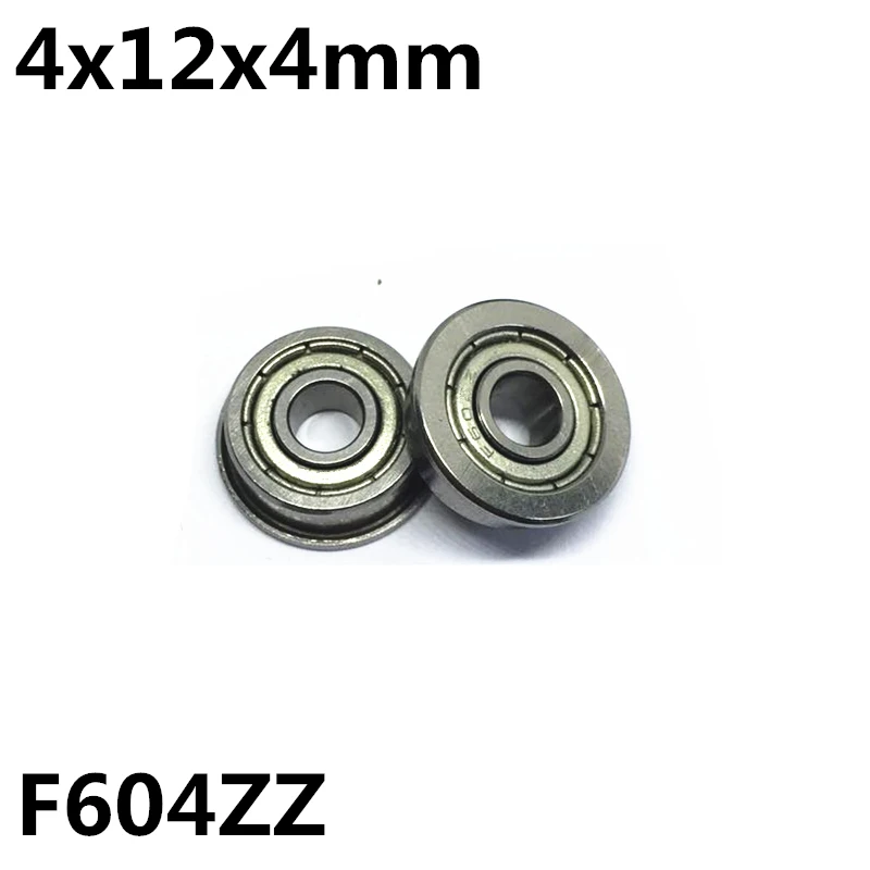 50Pcs F604ZZ 4x12x4 mm Flange Ball Bearings Deep Groove Ball Bearing 3D Printers Parts High Quality Bearing F604