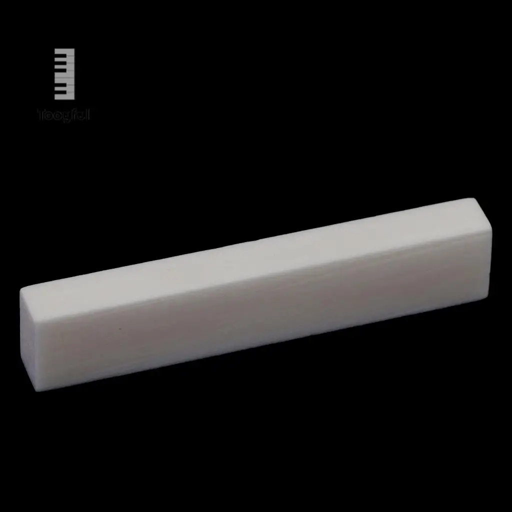 Tooyful Portable Nut & Saddle Real Pure Acoustic Natural Cattle Bone Replacement Accessories for Handmade Classical Guitar Ivory
