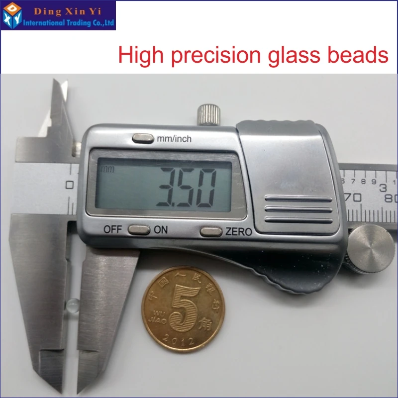 2000pcs/lot High precision 3.5mm Solid transparent glass bead uesd for Laboratory  prevent  the splash