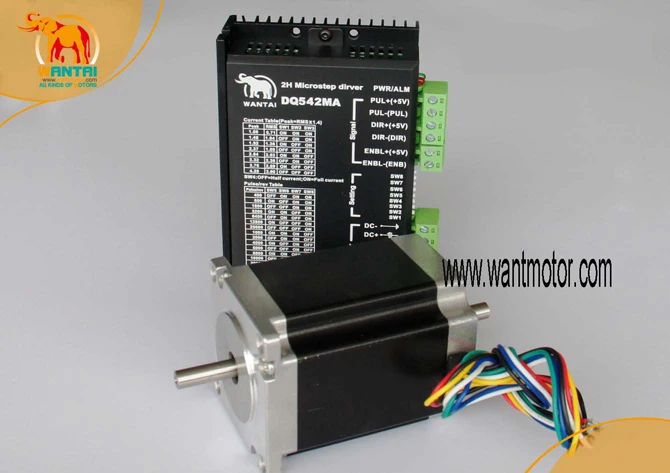 

CNC 1Axis Nema23 Stepper Motor 57BYGH218 0.9N.m 2A SingleShaft 130oz-in 51mm+Driver DQ542MA engrave Milling Medical equipment