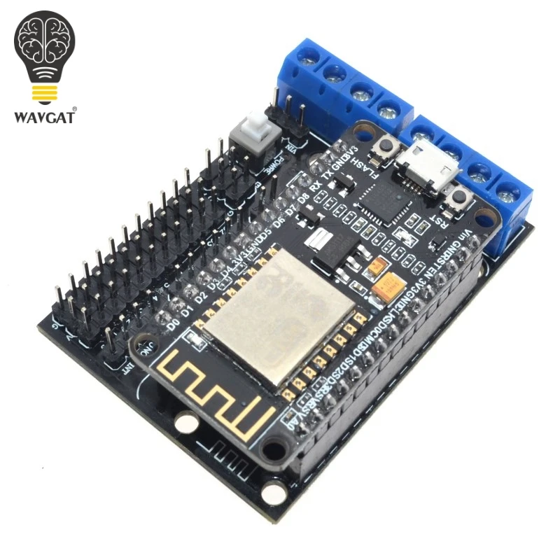 Node MCU Development Kit NodeMCU + Motor Shield Esp Wifi Esp8266 Esp-12e diy rc toy remote control Lua IoT smart car Esp12e