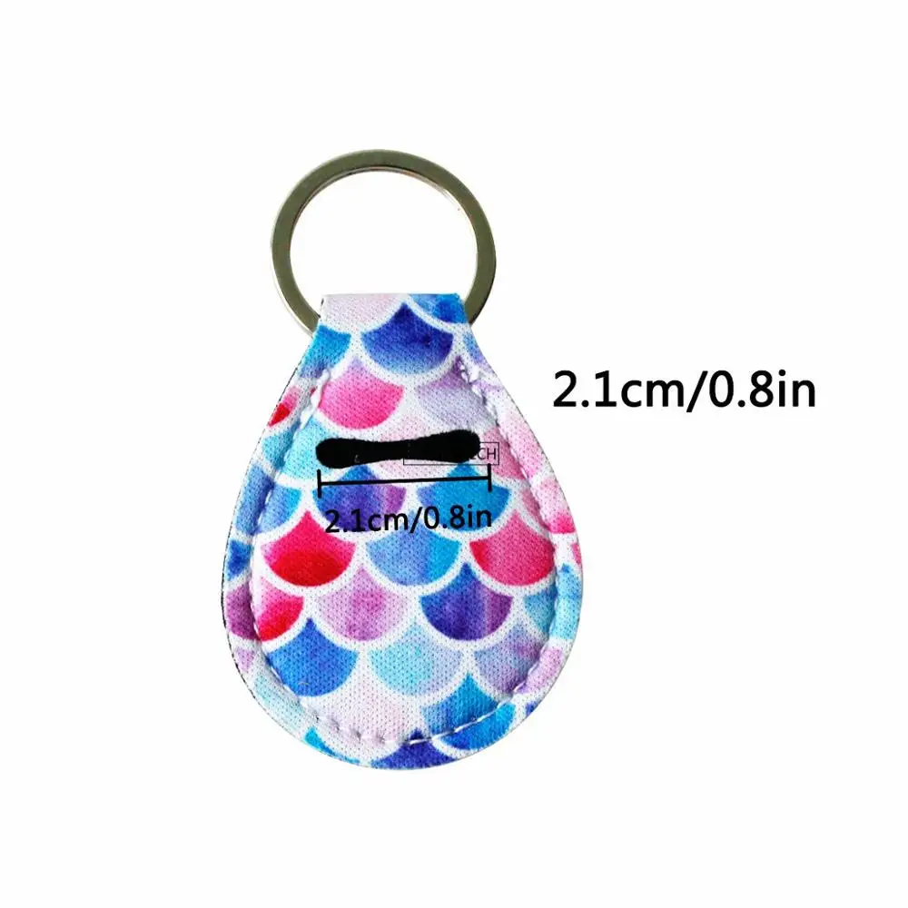 100/300Pcs Wholesale Coin Holder Coin Keychain Neoprene Coin Wrap for Guest Party Favors Festive Party Supplies