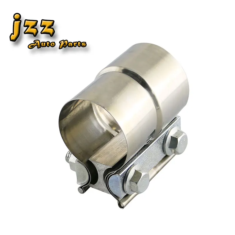 JZZ stainless steel 201 2'' 2.5'' Exhaust Band Clamp Lap Joint Clamps for muffler catback 1mm thickness bolts free shipping