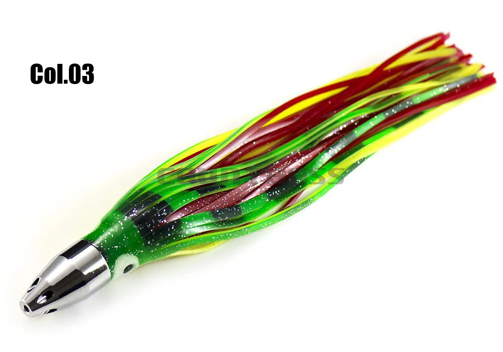 COUNTBASS 1pc Spiel Angeln Trolling Köder 7,8 unzen Bullet Jet Kopf mit Tintenfisch Rock, Thunfisch Wahoo Marline Segelfisch Kinfish Köder – Detail 8