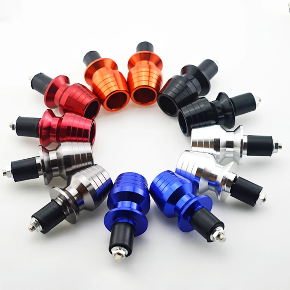 New Embout De Guidon Moto Universal 6 Color 22mm Motorcycle CNC Aluminum Handle Bar End Plug Grip End Slider Caps