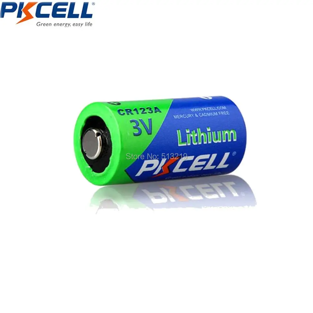 5pcs PKCELL 2/3A Battery CR123A CR123 CR 123 CR17335 123A CR17345(CR17335) 16340 3V Lithium Battery Batteries for Carmera