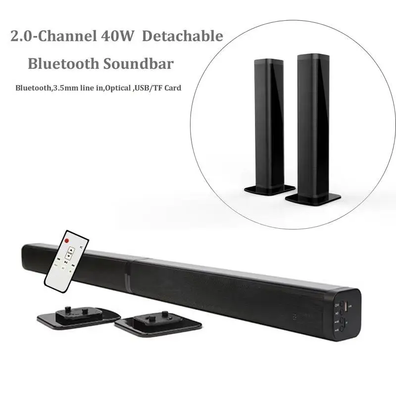 Sounderlink 2.1CH Tivi Bluetooth Loa Soundbar Với Loa Siêu Trầm Quang USB TF Vitual 3D Bao Quanh Hệ Thống Rạp Hát Tại Gia