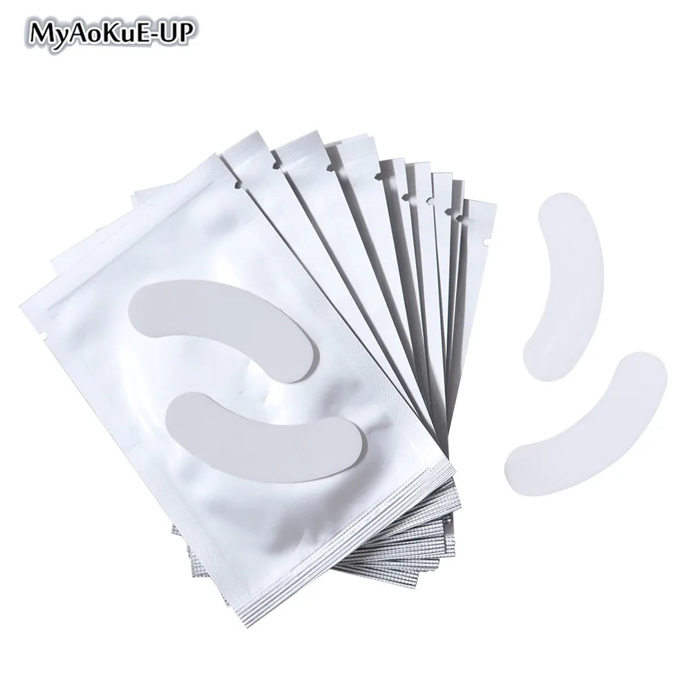 25/50/100/200/500 packs Thin Hydrogel Eye Patches Under Eye Pad Non-waven fabric Eye Paper Patches For Eyelash Extension pad