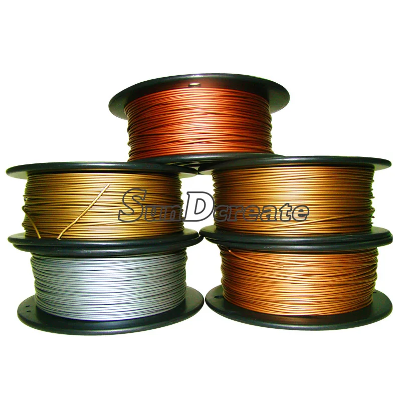 

SunDcreate High Quality 3D Printer Material Metal Copper Red copper Brass Bronze Filament 1.75/3.0mm 0.5kg 30-40% Metal