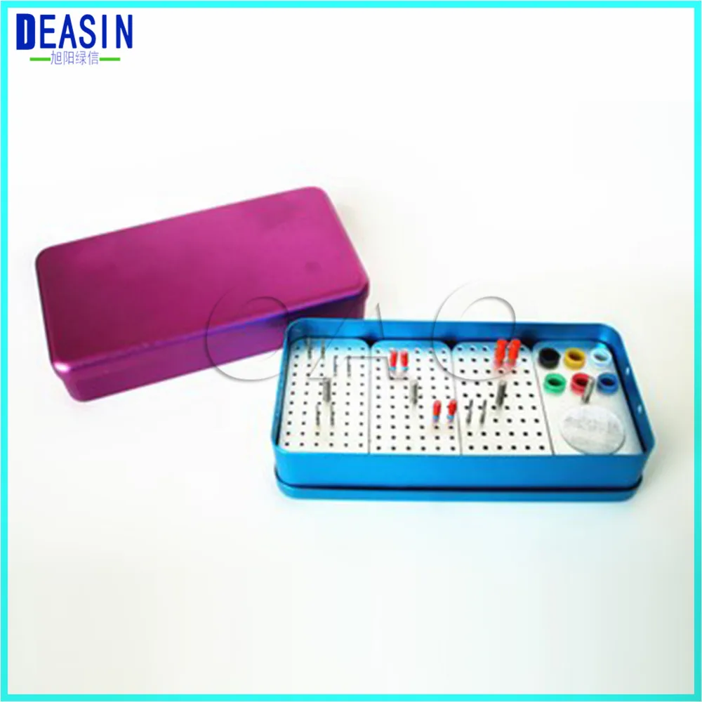 

2 pcs Dental Disinfection Burs Holder Block Stand Autoclavable Sterilizer Box Dentist Lab Equipment endo box