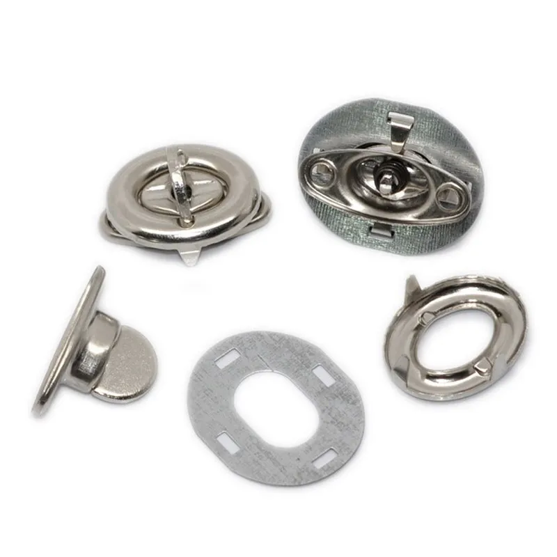 10 Sets Silver Tone Oval Metal Frame Kiss Clasp Closure Lock Purse Twist Turn Lock DIY Bag Accessories 17x33mm