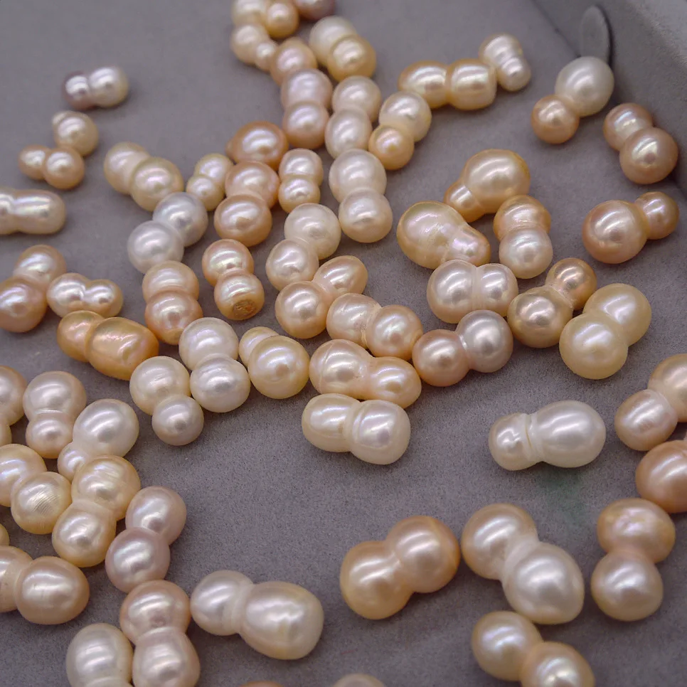 Natural Freshwater Baroque Loose Pearl Beads Peanuts Design Baroque Loose Pearl No Drilled 20Pcs/Lot DIY Jewelry Acc