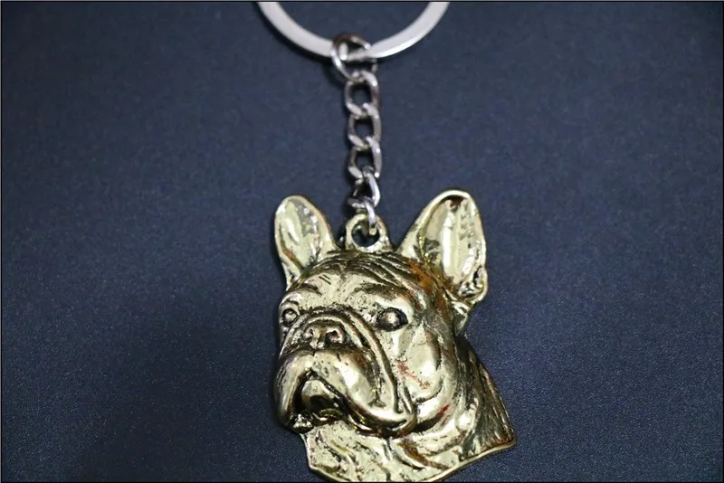 french BullDog Keychain Popular  handmade delicated carved Key Chain Key Ring fast delivery