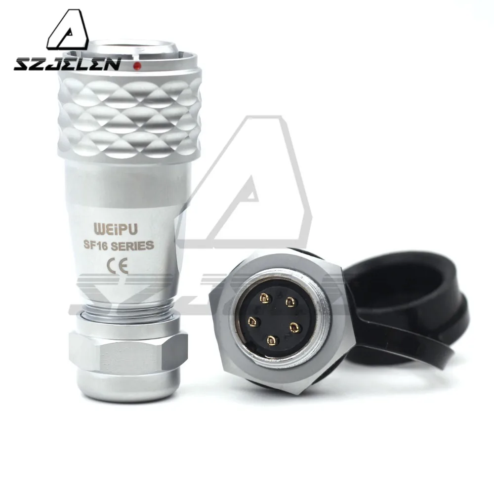 WEIPU SF16 series Waterproof and dust-proof Connector 5pin plug socketconnector automotive ,male female connector IP67