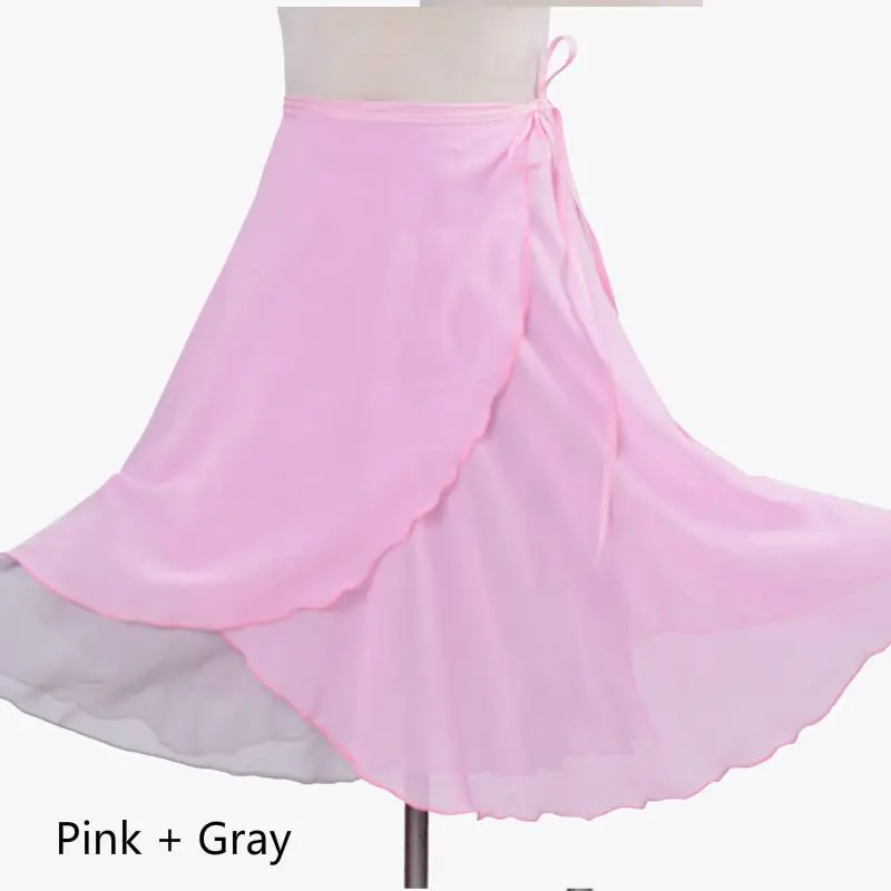 Lange Ballet Dans Rok Volwassen Kinderen Chiffon Dubbele Kleur Bloemenprint Praktijk Turnpakje Tutu Ballerina Vrouwen Ballet Jurk