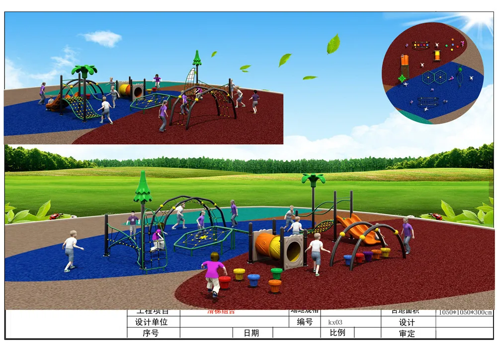 Exported to Chile High Endurance Outdoor Gym Training Playground Set KX03