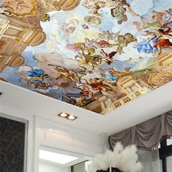 Papel tapiz de Iglesia europea personalizado para sala de estar, dormitorio, techo, mural 3d, papel tapiz de hotel para paredes, papel tapiz 3d, peint