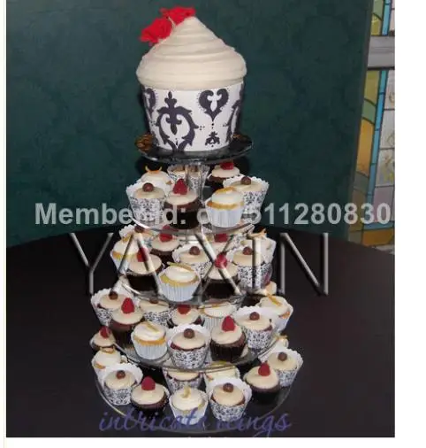 5 high transparent quality of beautiful wedding party acrylic cake cupcake stand manufacturers selling quality goods decoration