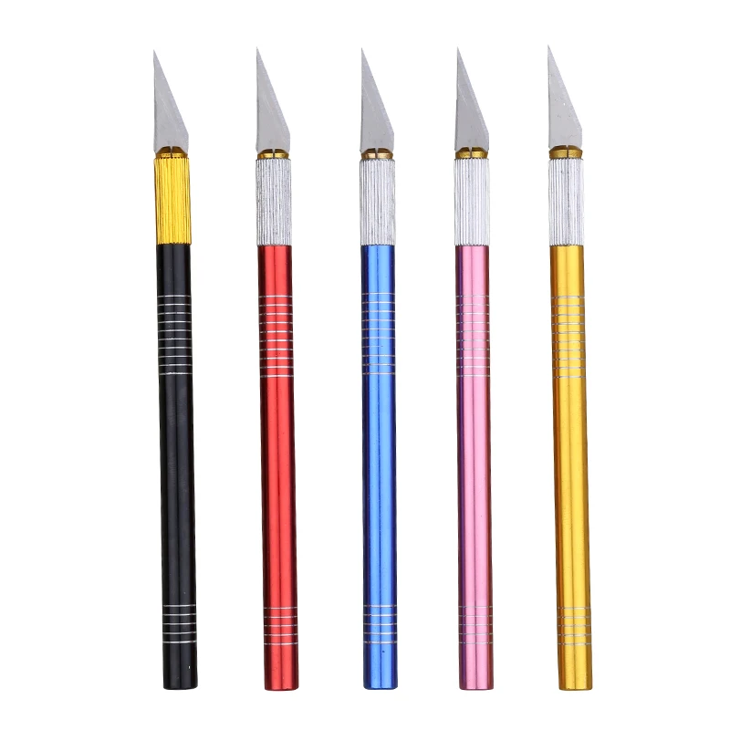 10 pçs/lote Precision Hobby Faca Lâminas de Aço Inoxidável DIY Escultura Faca para a Obra de Arte Artesanato Modelo de Madeira Ferramentas de Reparação PCB