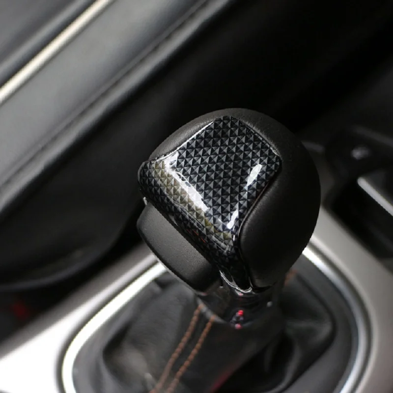 For Jeep Compass 2017-2020 Renegade 2016-2019 ABS Carbon fibre Car gear shift lever knob handle cover cover trim car styling