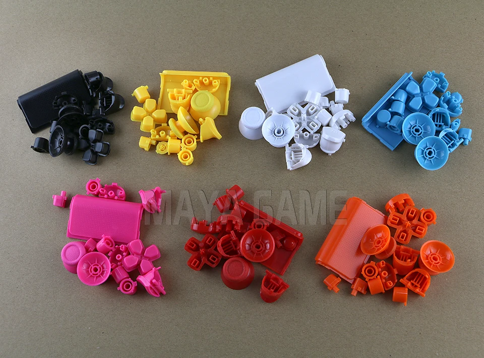 2Set R2/L2 R1/L1 panduan Dpad kunci thumbstick hitam untuk pengontrol Sony PS4 tombol Set lengkap.