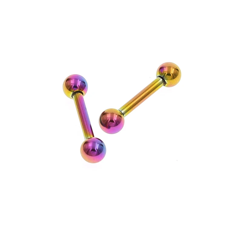 1Pc Big Size 2.0*12+5mm Straight Barbell Tongue Stud Piercing Earring 12 Gauge Tongpiercing Tongue rings Body Jewelry