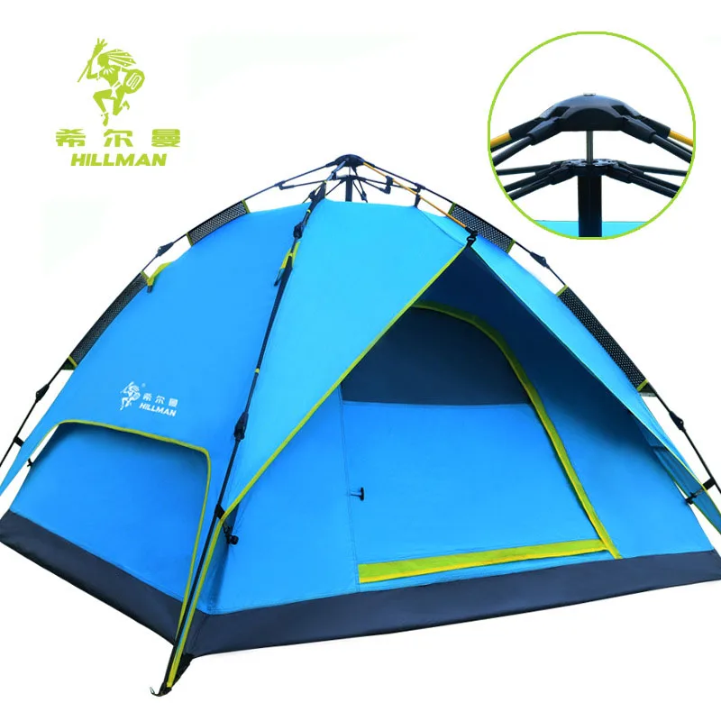 Hillman Automatic Tent Outdoor 3-4 Person Double Layer Park Leisure Camping Fishing Tent Equipment