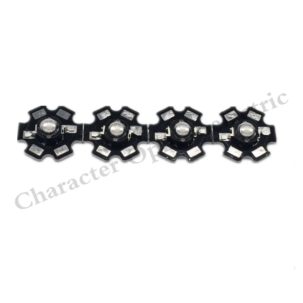 

10 pcs 3W High Power UV ultraviolet 365-370nm 375-380nm 395-400nm black LED Lamp Light NO/On 20mm pcb