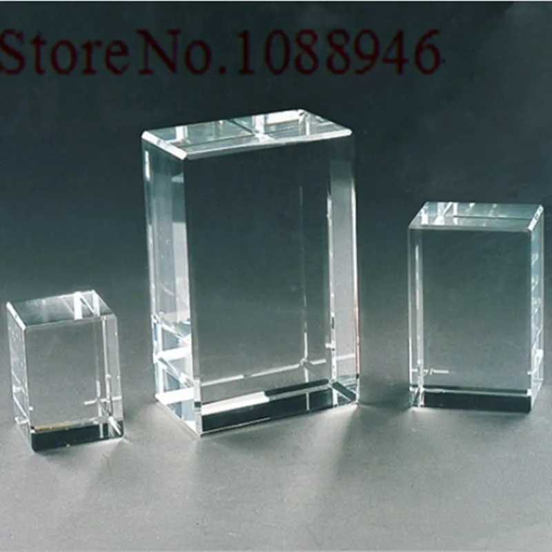 Good Quality 10pcs Crystal Cube K9 Crystal Blank Block Carved White Embryo Material for 3d Laser Engraved Craft Art Gift Award