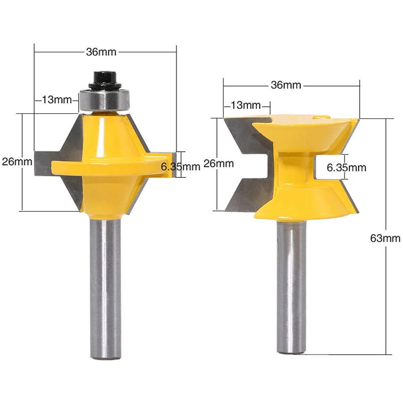 120 Degree Lock Miter Bit Router Bit 8mm/12.7mm Shank Carbide Milling Cutter For Wood Cutter Woodworking Carving Engraving Tools