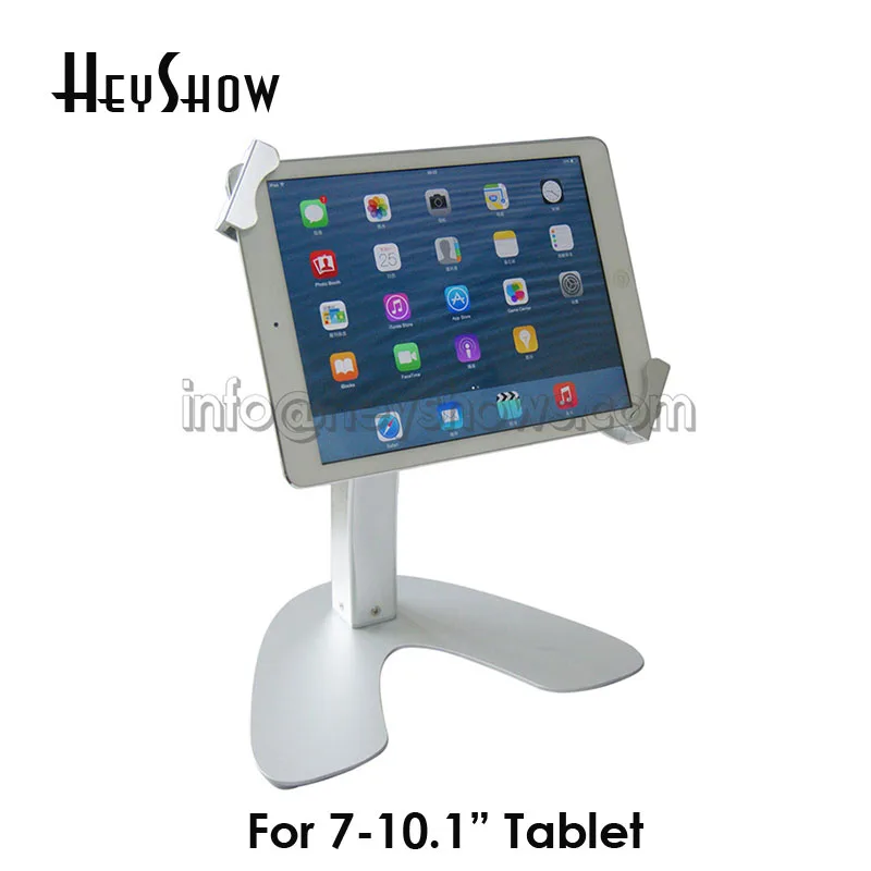 Metal Tablet Security Stand for 7-10.1 Inch Samsung Tablets Lock Holder Frame Desktop Brace Bracket Keys Tablet Display Stand