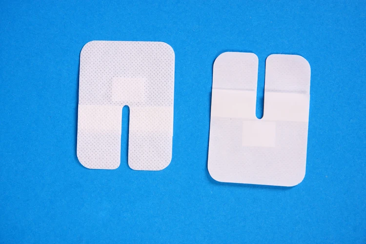 1pcs 6*8cm U shape Catheter Fixed Stick nonwoven wound dressing surgical pad 6*7cm non woven disposable filter sheet wound care