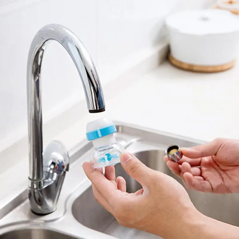 360 Degree Rotatable Spray Head Tap Durable Faucet Filter Water Saver Tool Hand Washing Faucet Extender Rotating Faucet Aerator