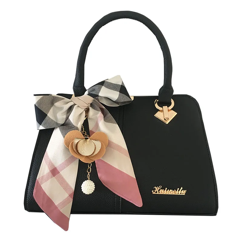 Bolso nuevo, bufanda para mujer, Foulard de seda de marca de lujo, estampado a cuadros Vintage, bolso con asa para la cabeza, bufandas ajustadas para mujer