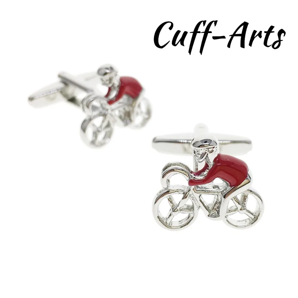 Cufflinks for Mens Red Jersey Bike Cufflinks Shirt Cufflinks Tie Clip Gifts for Men Mancuernas by Cuffarts C10228