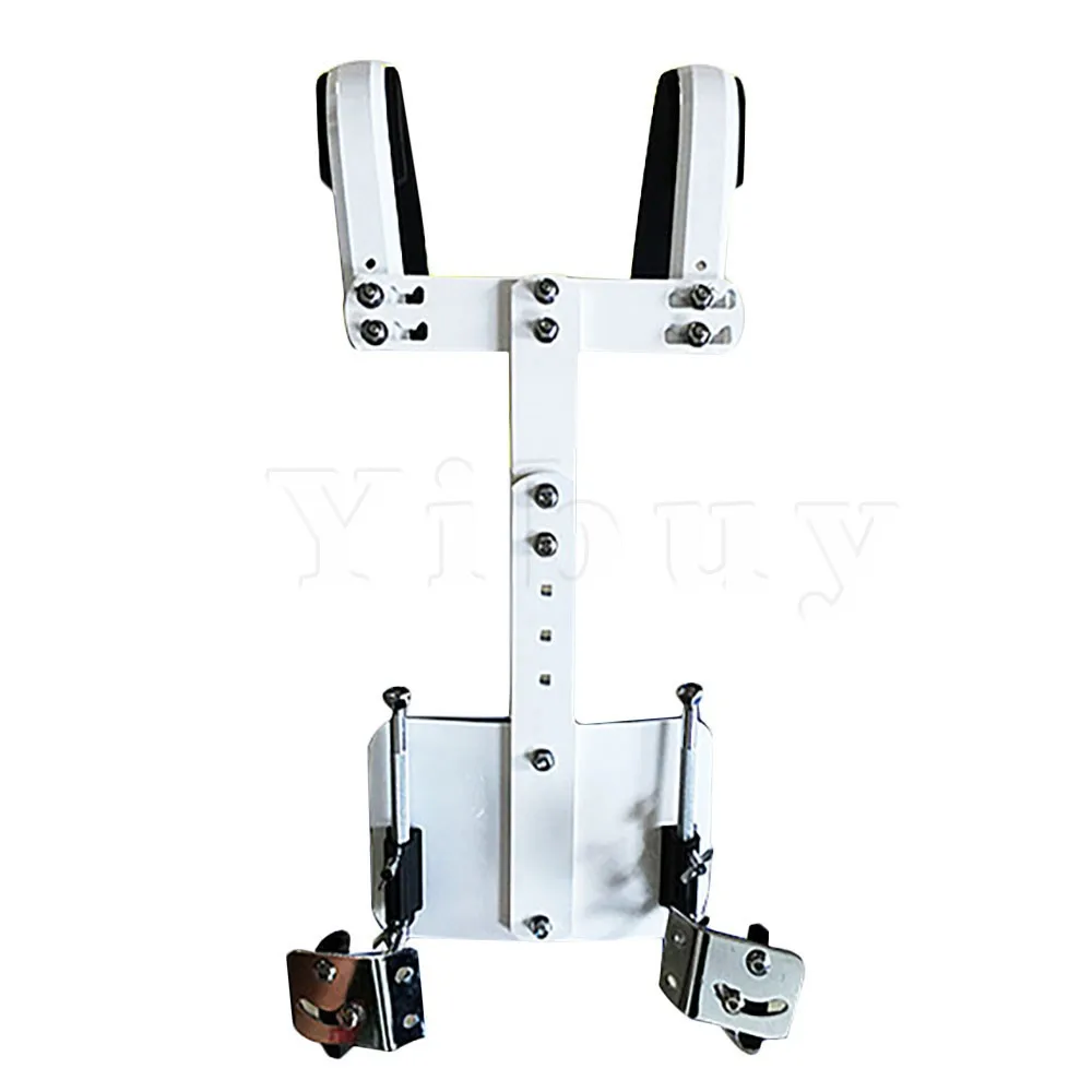 Yibuy White Steel Percussion Instrument Accessory Marching Snare Drum & Shoulder Harness Carrier