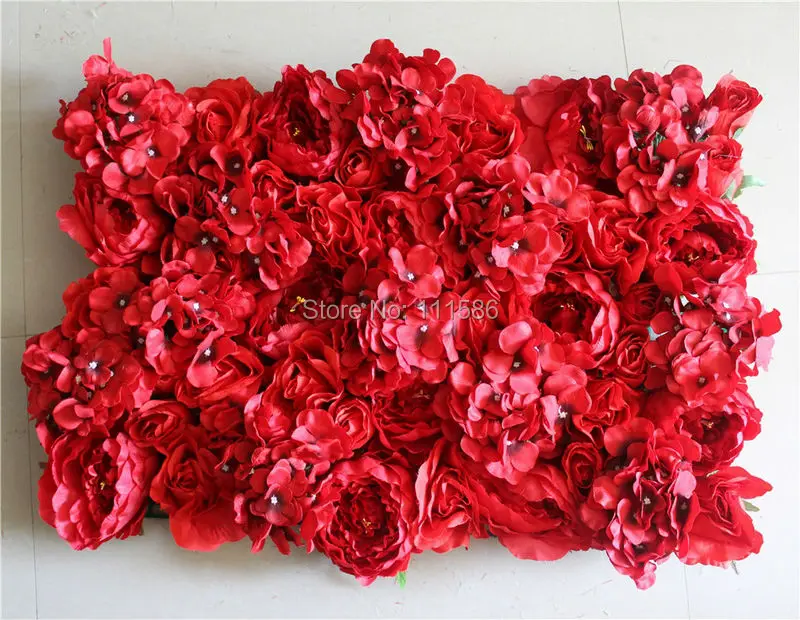 SPR Free Shipping10pcs/lot red hydrangea artificial flower wall wedding backdrop arch flower road lead decoration