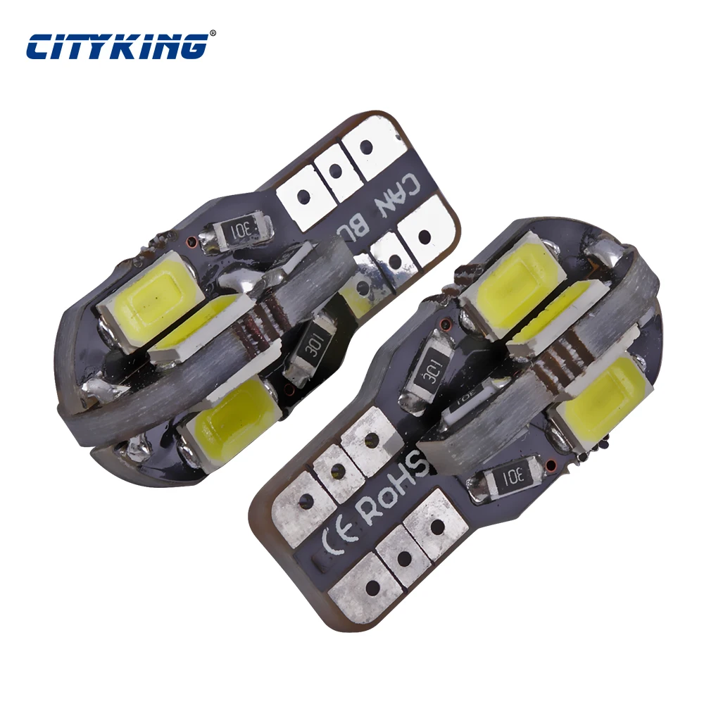 

10 шт., Автомобильные светодиодные лампы Canbus 5730 5630 W5W 194 168 SMD