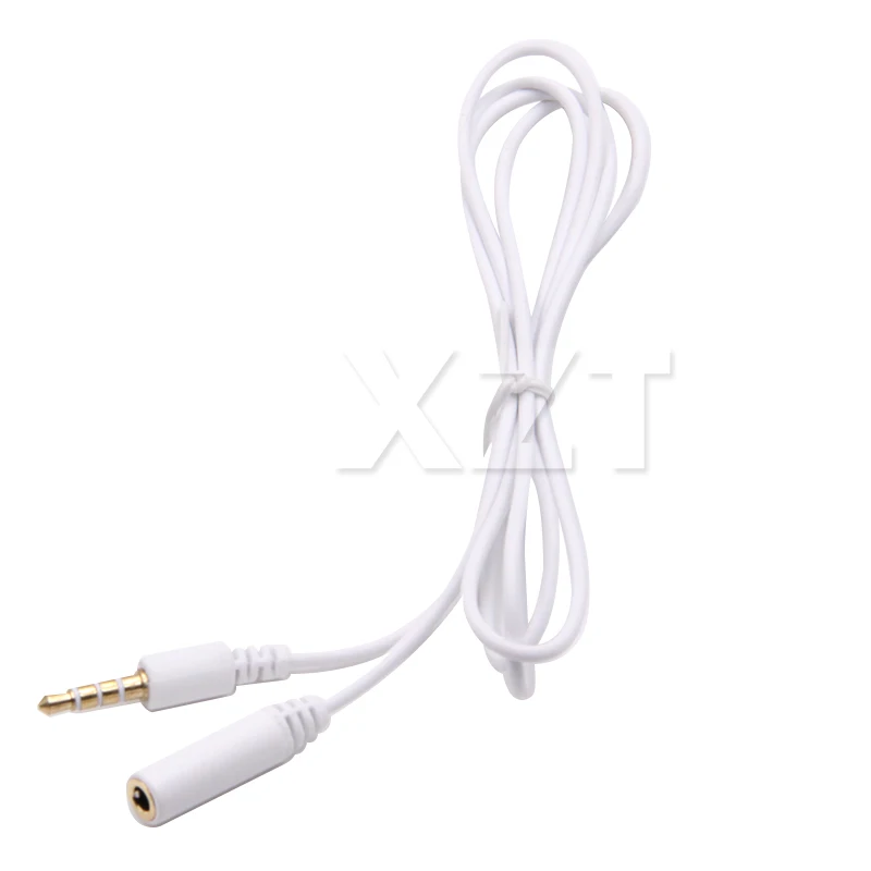 High Quality 3.5mm Male to Female 4 Pole 3 Ring TRRS Jack Stereo Audio Extension Cable 1M AV Extension Cable Audio Connector