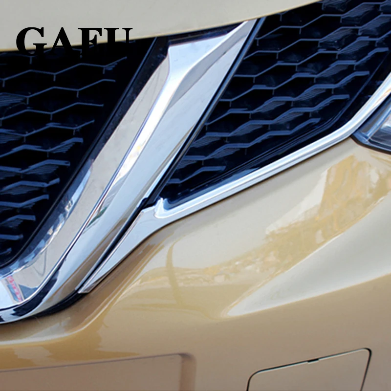 For Nissan Qashqai J11 j1 Car Front Grille Grill Cover Decoration Sticker Molding Accessories 2014 2015 2016 2017 2019 2020 2021