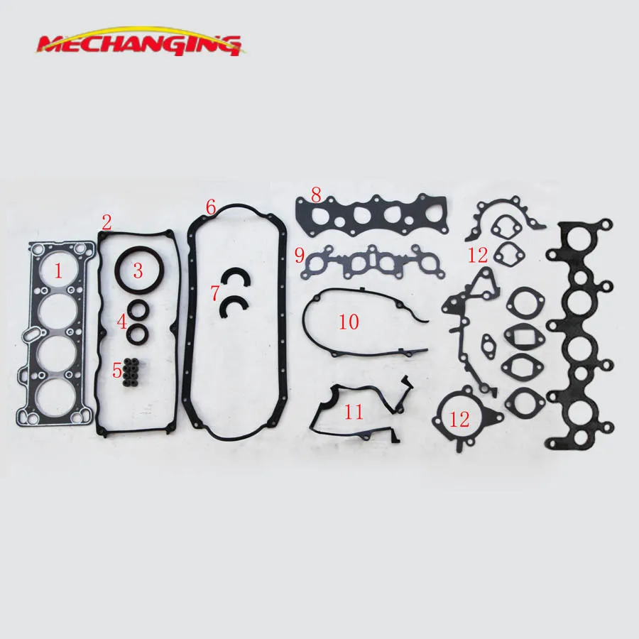 

B3 B3E For MAZDA FAMILIA 121 Engine Rebuilding Kits Engine Parts Full Set Engine Seal Gasket 8ABL-10-271 KY01-99-100 50075700