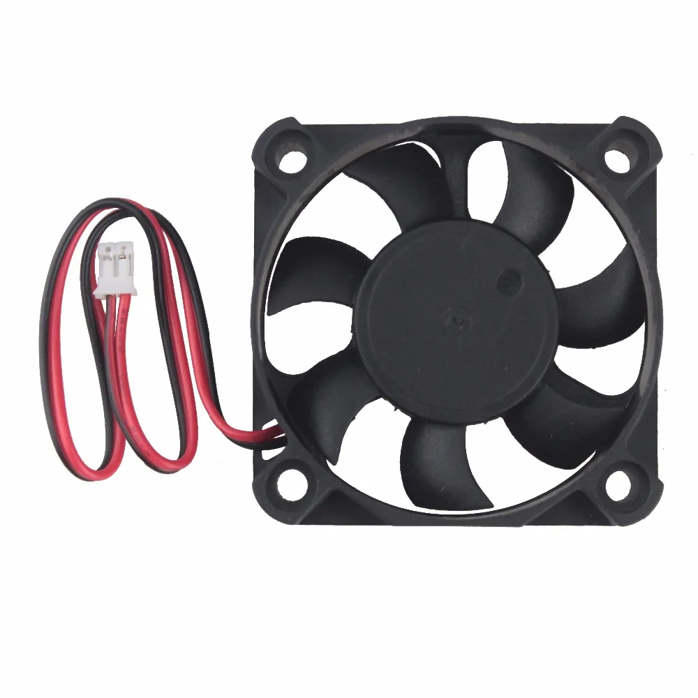 Gdstime-ventilador para computador, peças de ventilador pequeno, dc, 5v, 50mm, 2.0, 2 pinos, sem escova, ventilação, 50x50x10mm, caixa cooler, 5010, dois fios, 7 lâminas