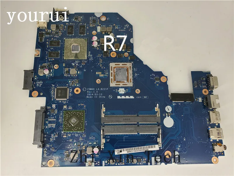 yourui For Acer Aspire E5-551 Laptop Motherboard A10-7300u CPU  Z5WAK LA-B221P NBMLE11003 NB.MLE11.003 DDR3 Test work perfect