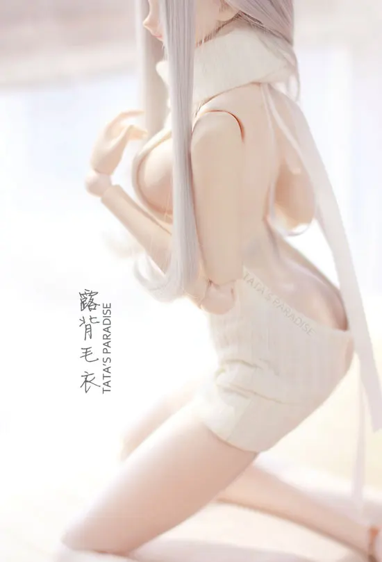 1/4 1/3 Scale BJD Backless Sweater Top for BJD/SD MSD Girl ID75 Uncle Doll Clothes Not included doll and other Accessories D1064