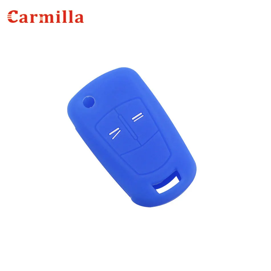 2 Buttons Silicone Key Cover Fob Case Fit for Vauxhall Opel Corsa Astra Vectra Signum Remote Flip Folding Car Key Shell